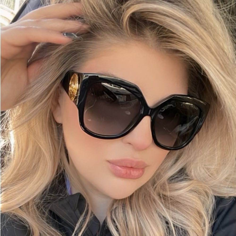 NEW GUCCI GG1407S 001 BLACK GREY AUTHENTIC SUNGLASSES - Picture 2 of 16